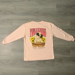 Simply southern quarter sleeve pug shirt